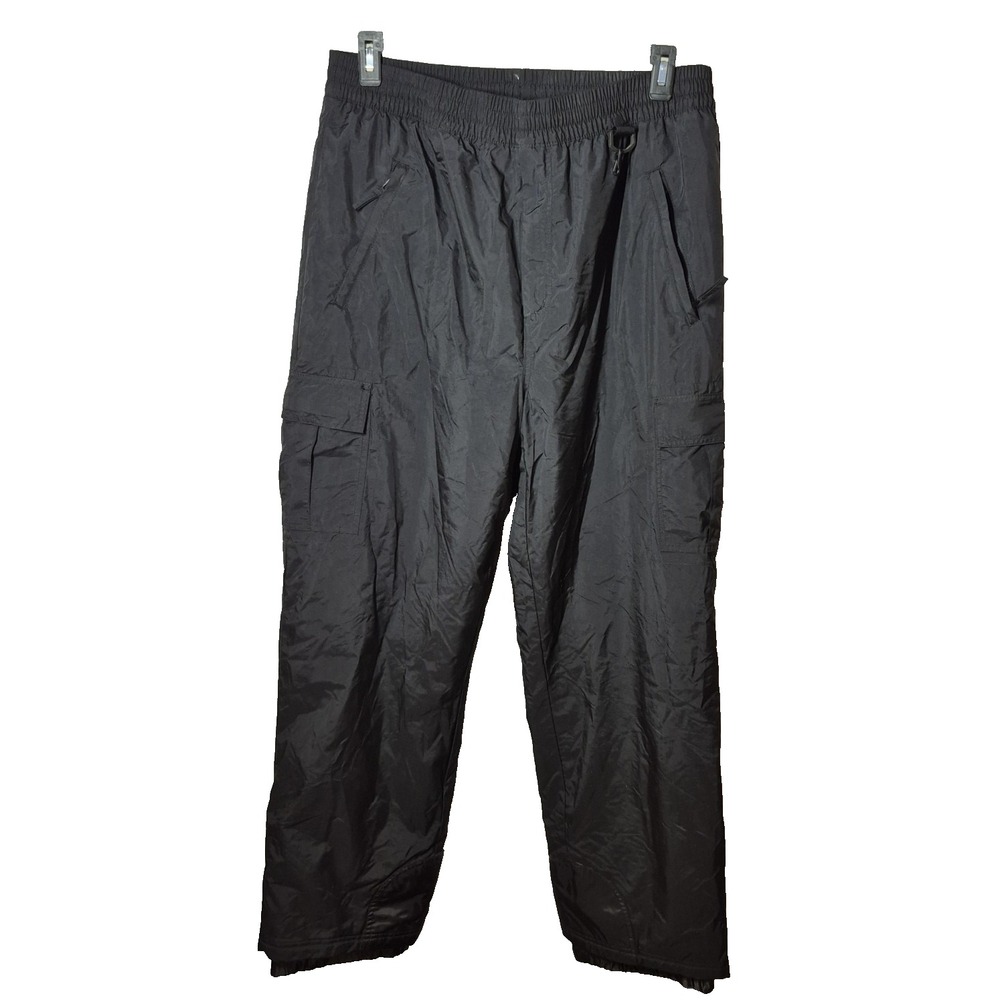Sport Essentials Nylon Pants Mens XL Black Waterproof Cargo, Rain Snow Ski